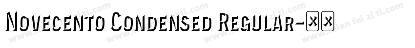 Novecento Condensed Regular字体转换